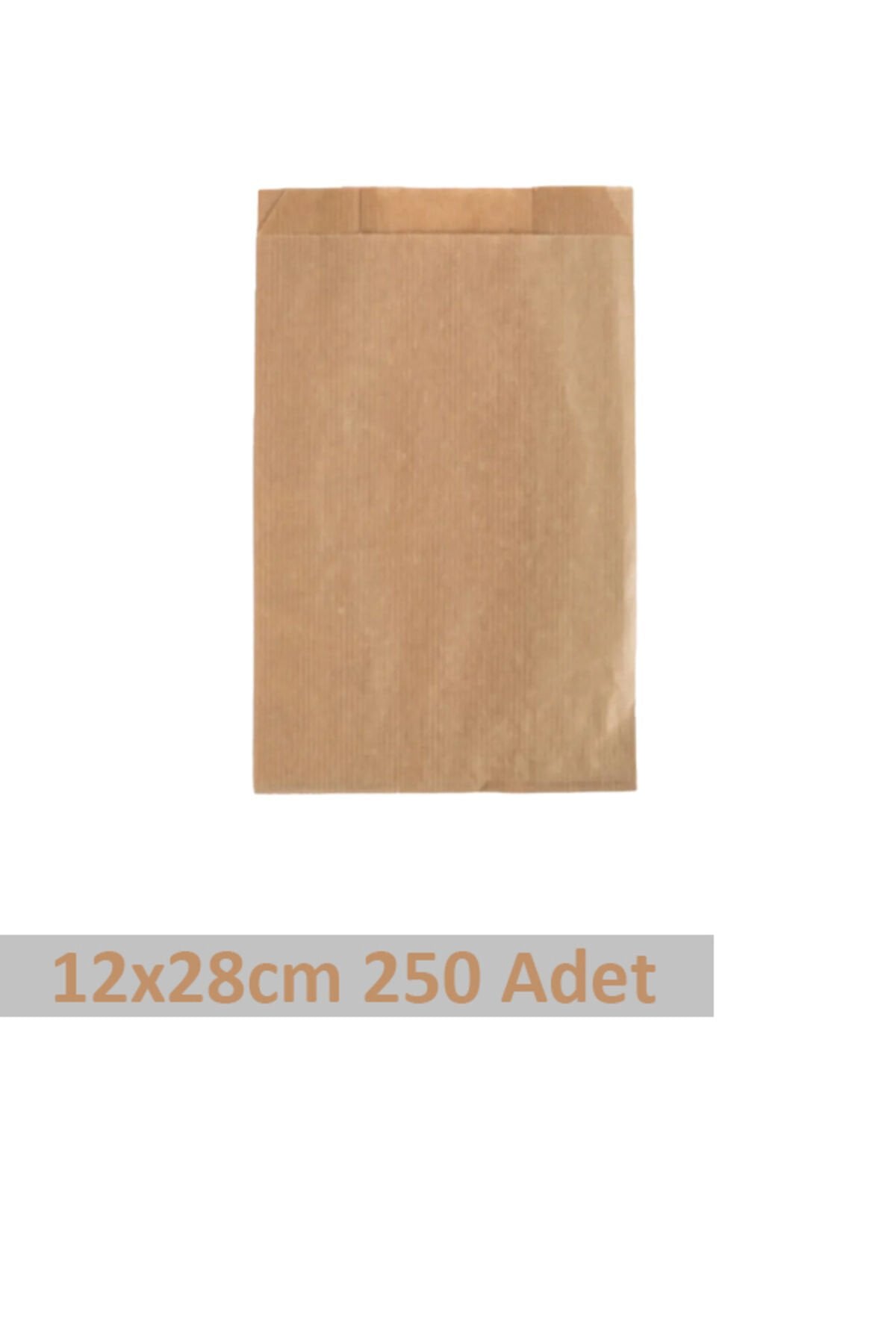 Kraft Kapalı Kese Kağıdı 12x28cm 250 Adet Yandan Körüklü Ambalaj Kağıdı Hediye Paketi Kraft Paket