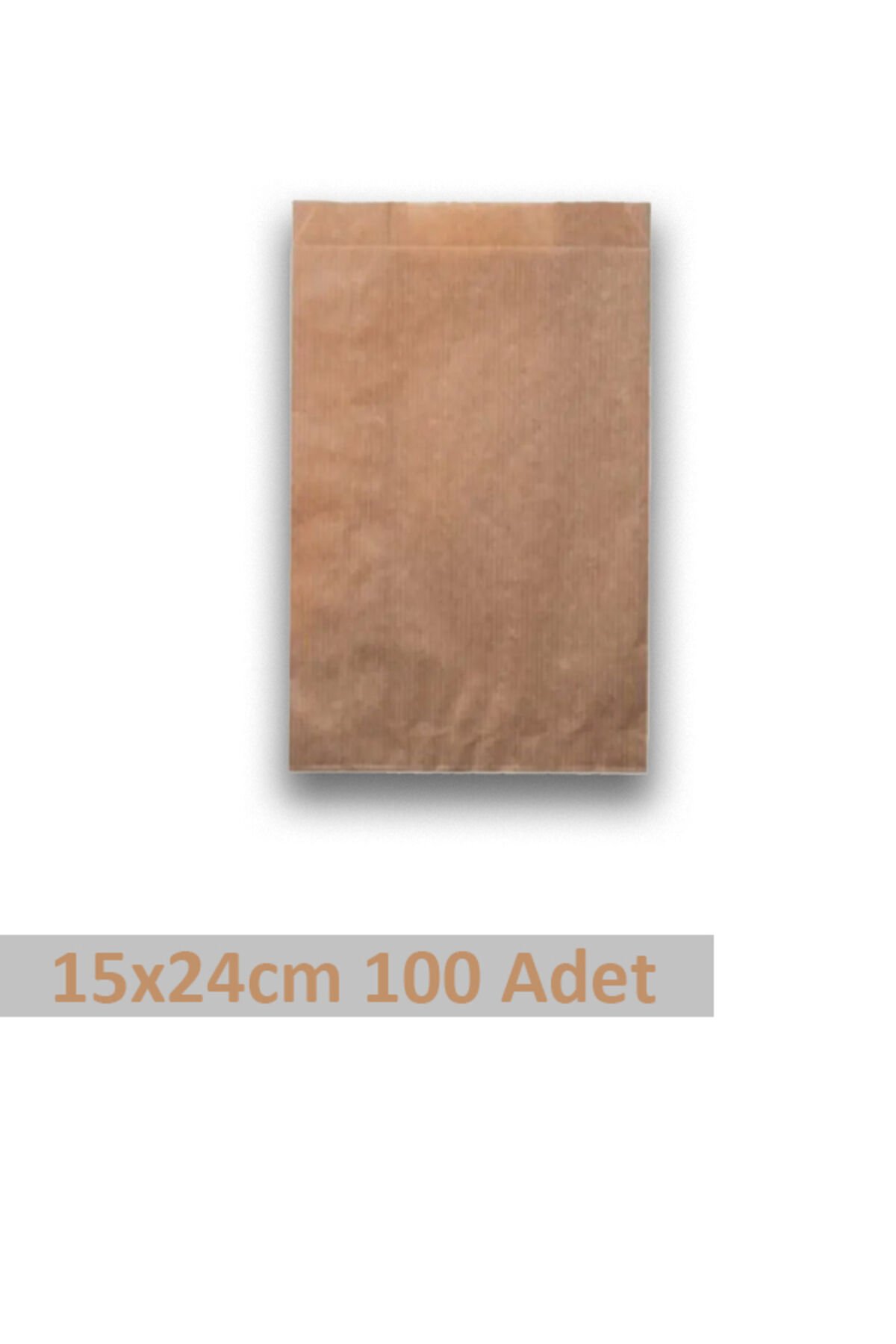 Kraft Kapalı Kese Kağıdı 15x24cm 100 Adet Yandan Körüklü Ambalaj Kağıdı Hediye Paketi Kraft Paket