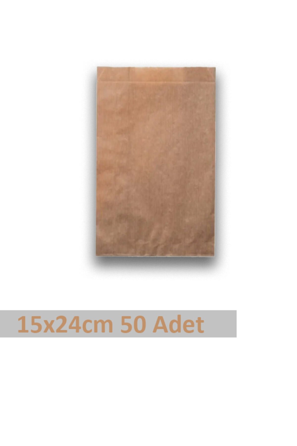 Kraft Kapalı Kese Kağıdı 15x24cm 50 Adet Yandan Körüklü Ambalaj Kağıdı Hediye Paketi Kraft Paket