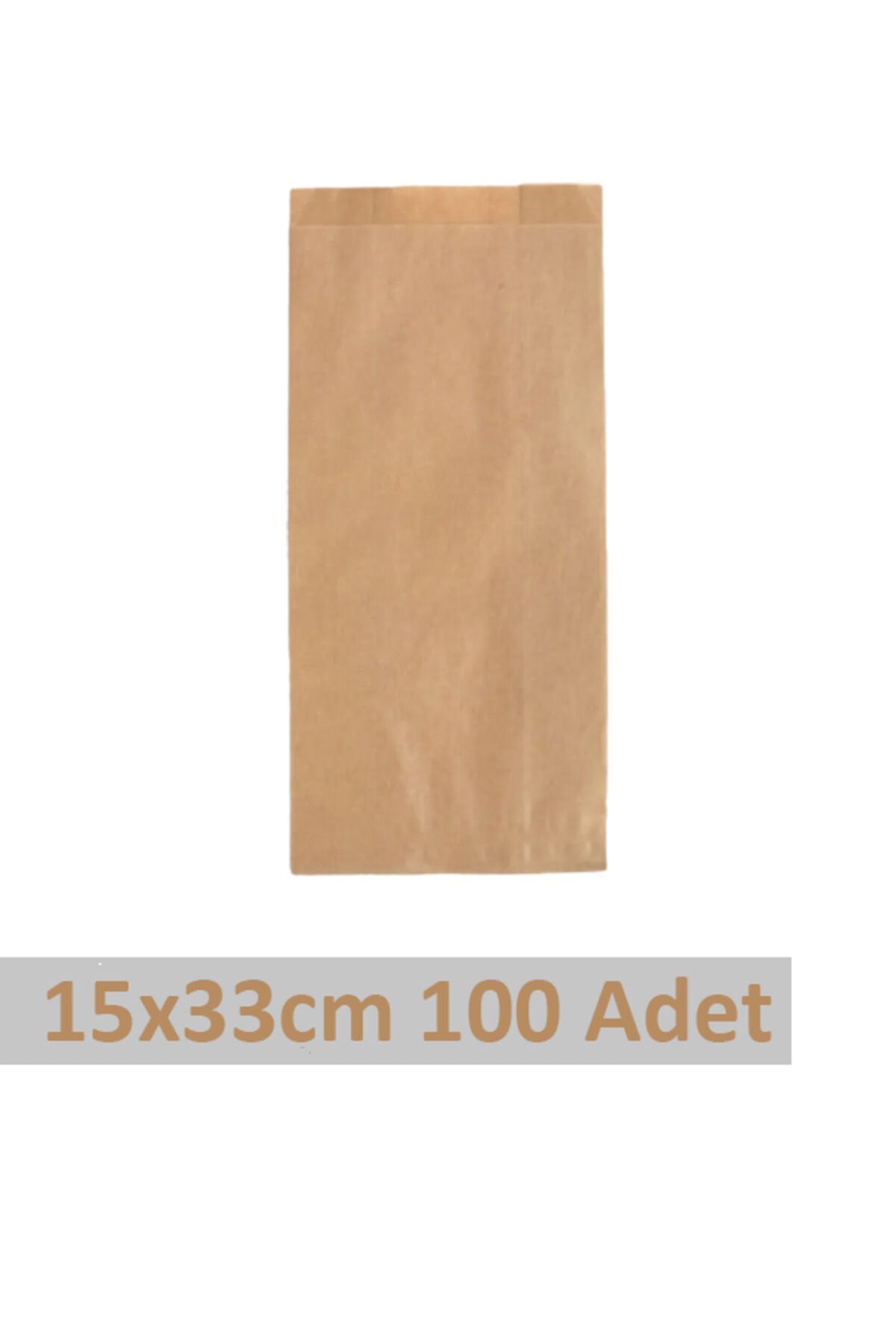 Kraft Kapalı Kese Kağıdı 15x33cm 100 Adet Yandan Körüklü Ambalaj Kağıdı Hediye Paketi Kraft Paket