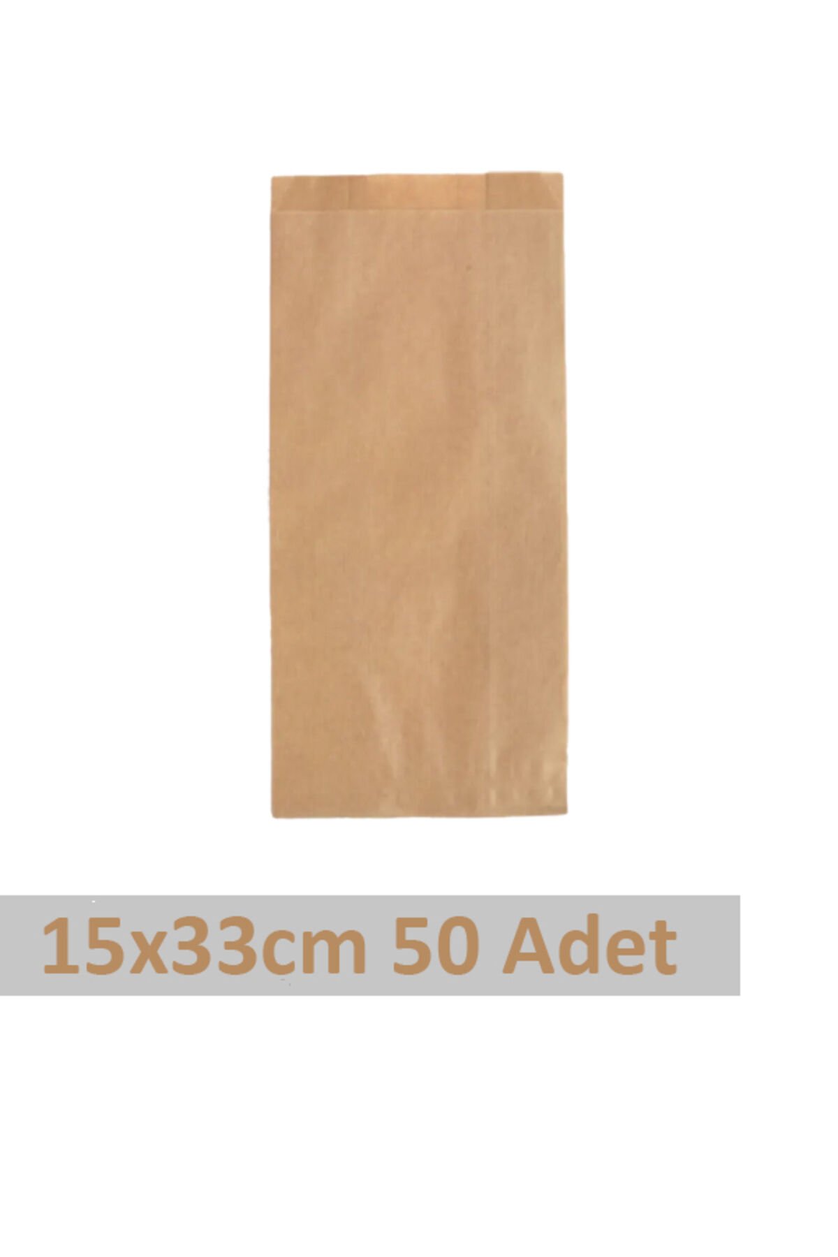 Kraft Kapalı Kese Kağıdı 15x33cm 50 Adet Yandan Körüklü Ambalaj Kağıdı Hediye Paketi Kraft Paket