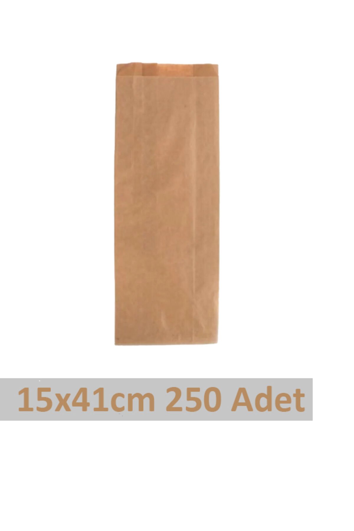 Kraft Kapalı Kese Kağıdı 15x41cm 250 Adet Yandan Körüklü Ambalaj Kağıdı Hediye Paketi Kraft Paket
