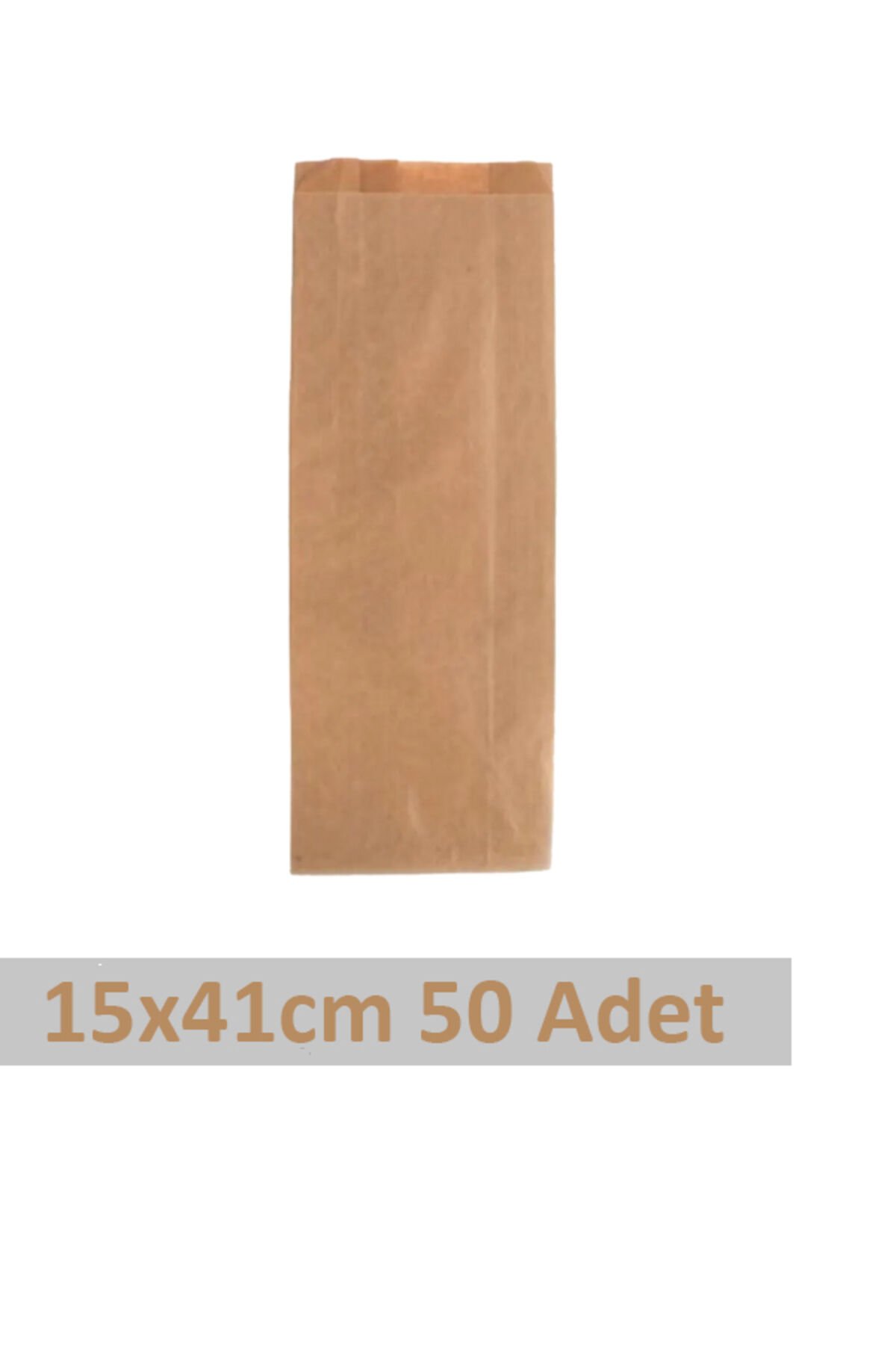 Kraft Kapalı Kese Kağıdı 15x41cm 50 Adet Yandan Körüklü Ambalaj Kağıdı Hediye Paketi Kraft Paket