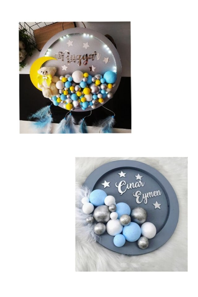 Strafor Top 8 Cm 3 Adet Köpük Boyanabilir Top Kapı Süsü Gezegen Sistemi Köpük Top 8cm 3 Adet