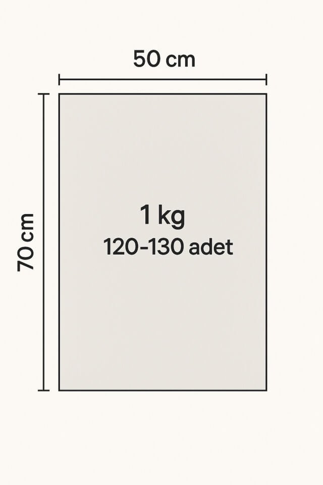 Pelur Kağıdı Beyaz 1 kg ( 120-130 Adet )