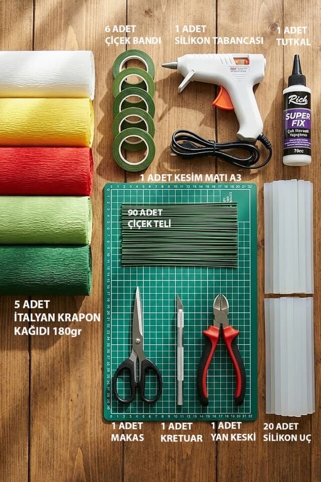 İtalyan Krapon Kağıdı Başlangıç Seti – Fiora