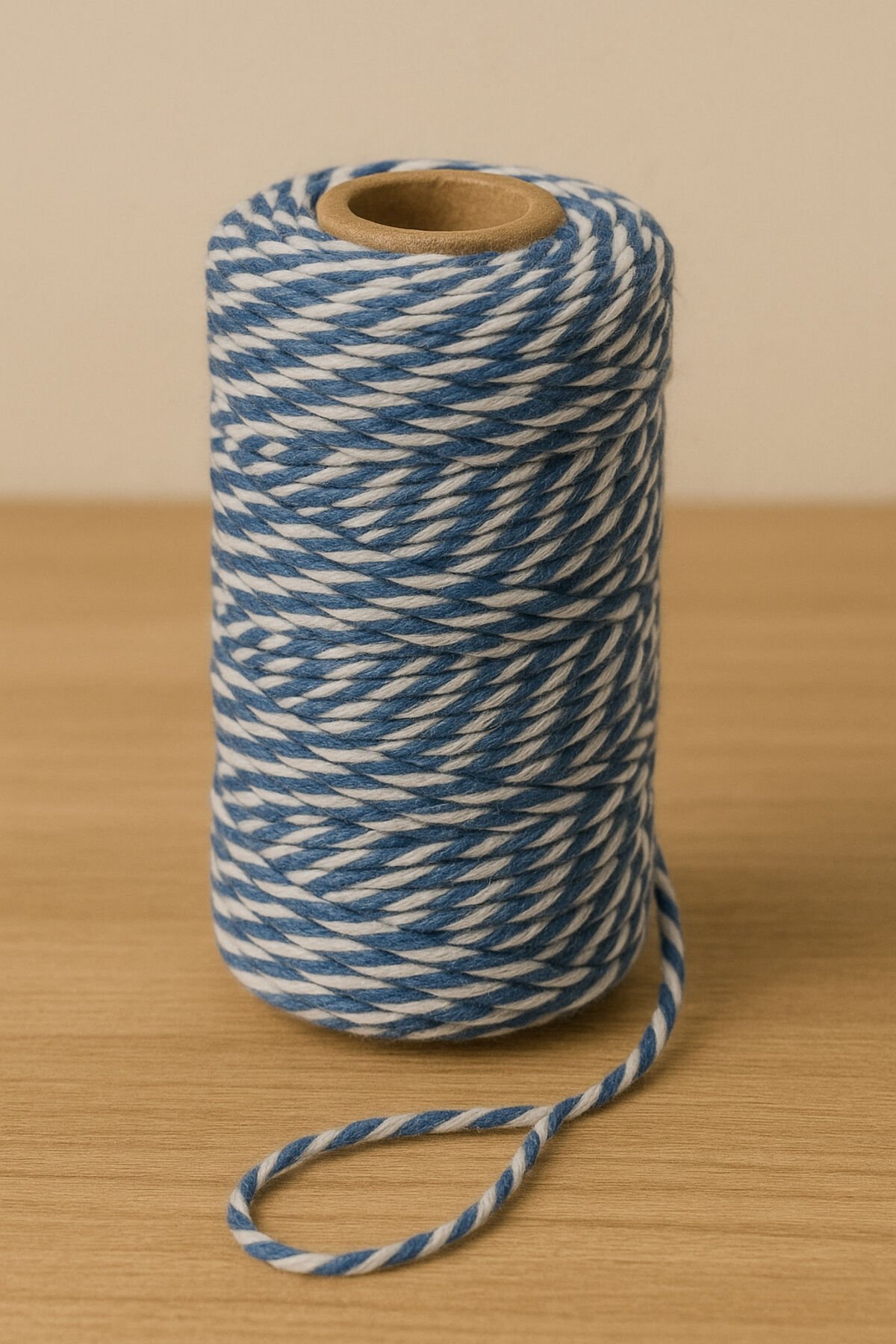 Mavi Beyaz Koton Paketleme İpi 200 Metre Koton Paket İpi 200m
