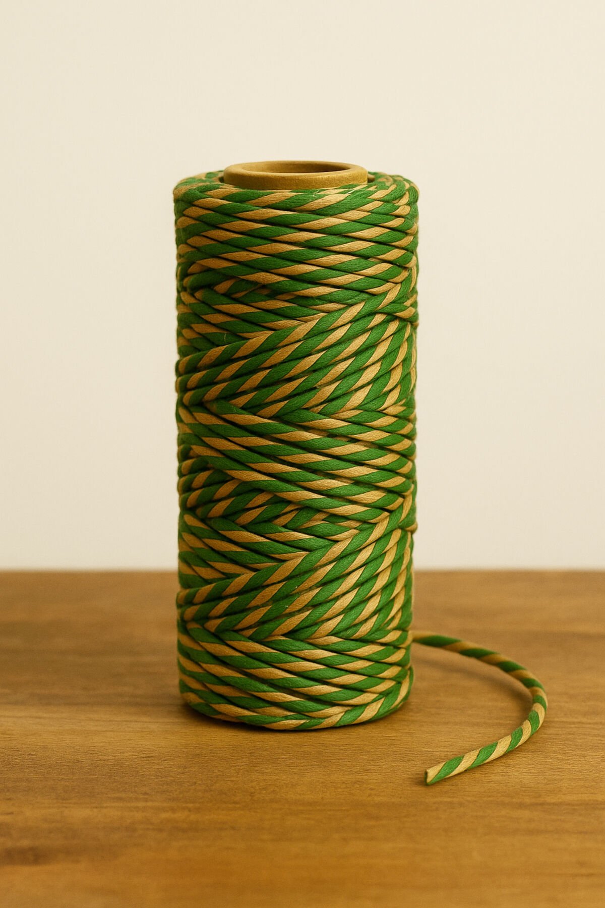Yeşil Kraft Koton Paketleme İpi 200 Metre Koton Paket İpi 200m