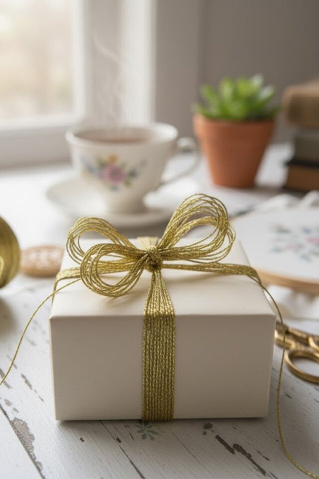 Altın Renk Dayanıklı Paketleme ipi 100 Metre – Hediye, Koli, El işi ve Süsleme İçin