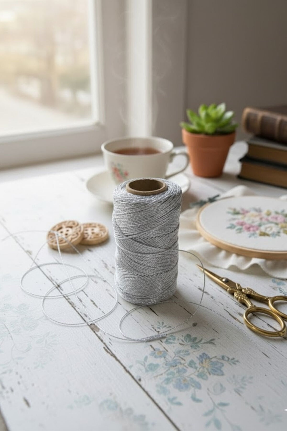 Gümüş Renk Dayanıklı Paketleme ipi 100 Metre – Hediye, Koli, El işi ve Süsleme İçin