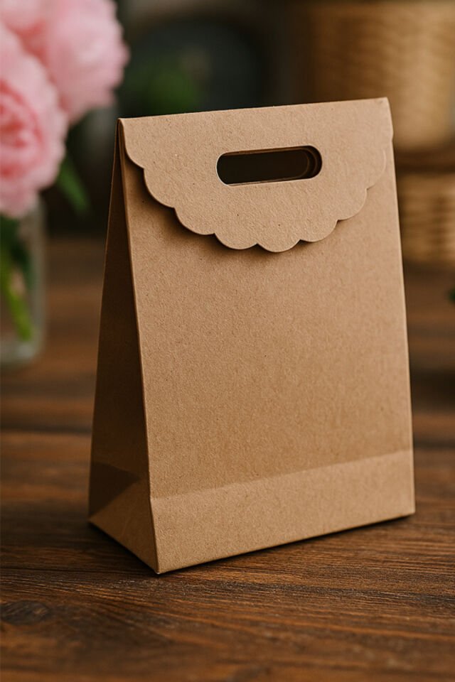 El Geçe Kraft Poşet 13x18cm 6 Adet Kapalı Poşet Yapışkanlı Hediye Poşeti 6 Ad.