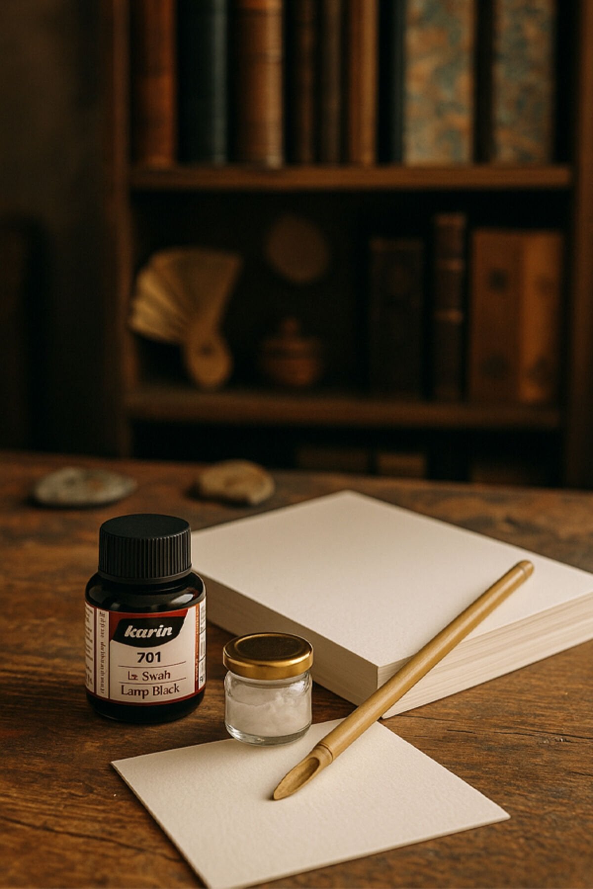 Hat Başlangıç Seti Is Mürekkebi Bambu Kalem Hat Seti Hat Sanatı Kaligrafi Sanatı Geleneksel Sanat