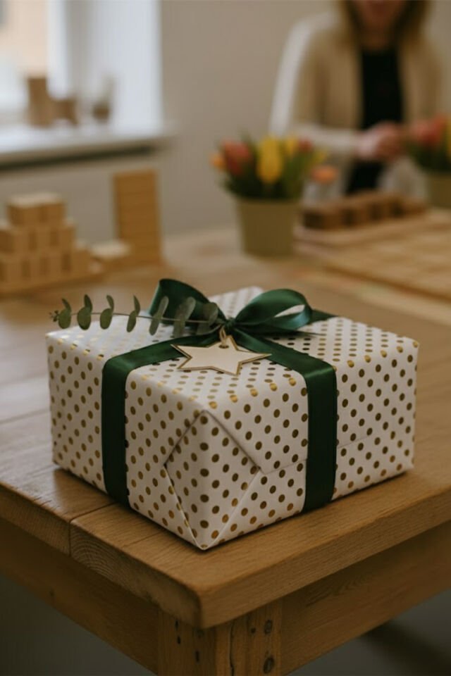 Beyaz Üzeri Altın Puantiye Ambalaj Kağıdı 10 Adet 70x100cm Hediye Paketleme Hediye Kağıdı