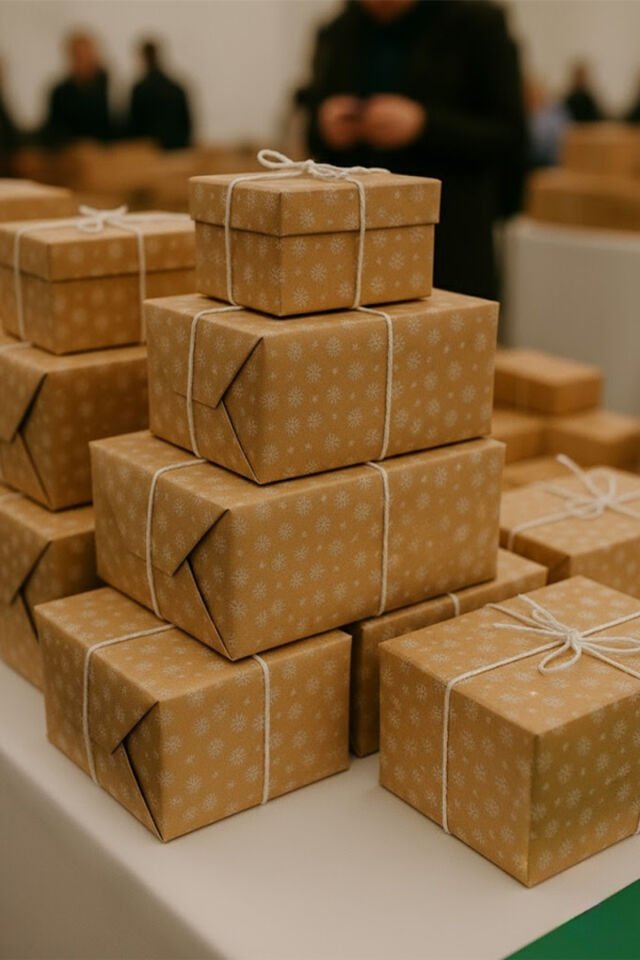 Kraft Kar Tanesi Ambalaj Kağıdı 33 Adet 70x100cm Hediye Paketleme Hediye Kağıdı