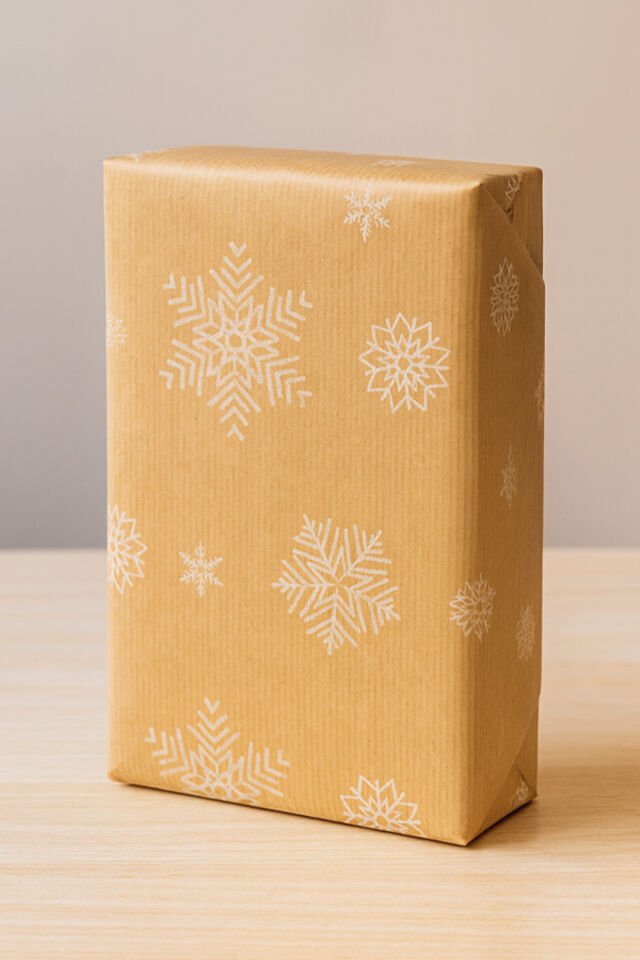 Kraft Kar Tanesi Ambalaj Kağıdı 33 Adet 70x100cm Hediye Paketleme Hediye Kağıdı