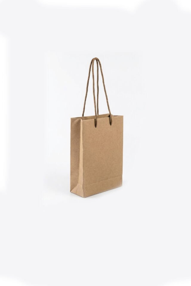 Kraft İpli Mini Karton Çanta 12x17x5 cm 2 Adet – Hediye Poşeti ve Takı Poşeti Minik P.oşet