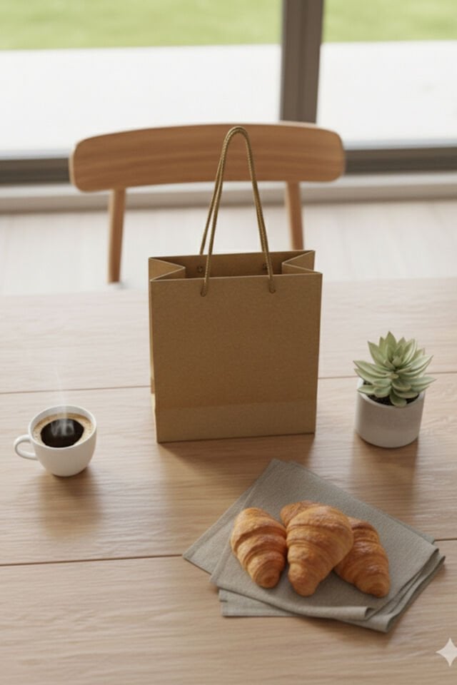 Kraft İpli Mini Karton Çanta 15x17x7 cm 1 Adet – Hediye Poşeti ve Takı Poşeti Minik P.oşet