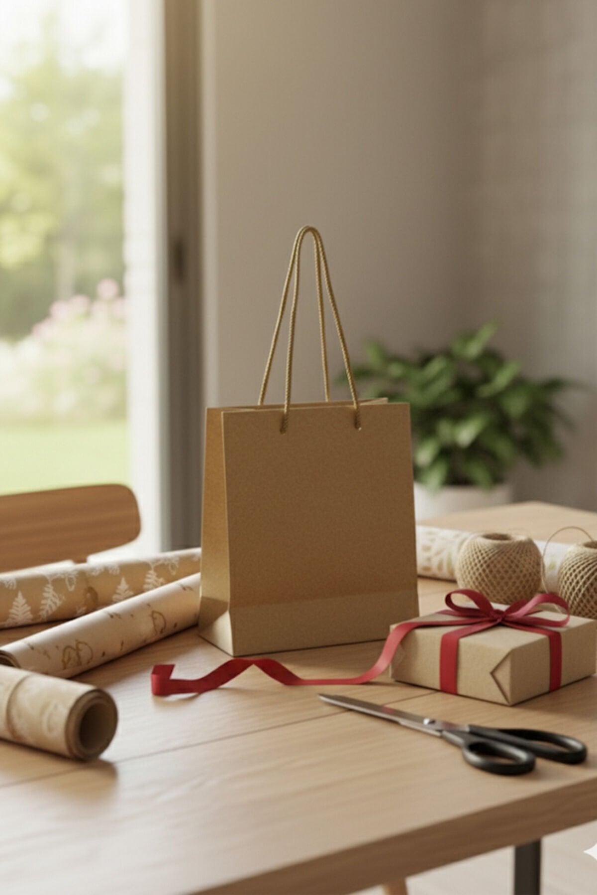 Kraft İpli Mini Karton Çanta 15x17x7 cm 10 Adet – Hediye Poşeti ve Takı Poşeti Minik P.oşet