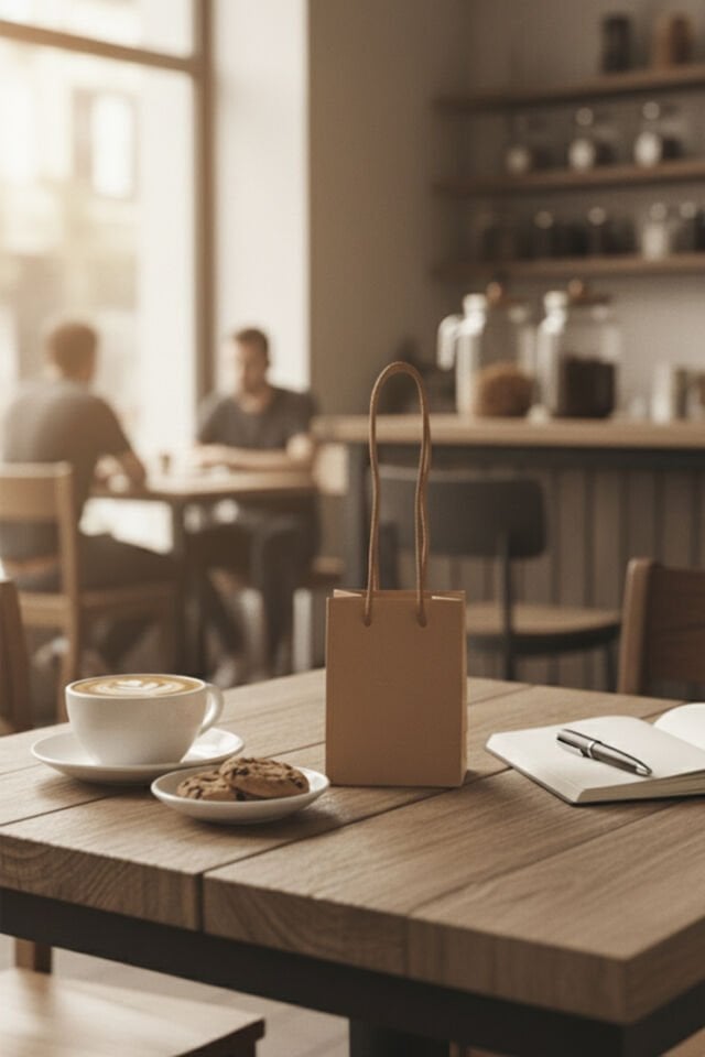 Kraft İpli Mini Karton Çanta 8x11x5 cm 50 Adet – Hediye Poşeti ve Takı Poşeti Minik P.oşet