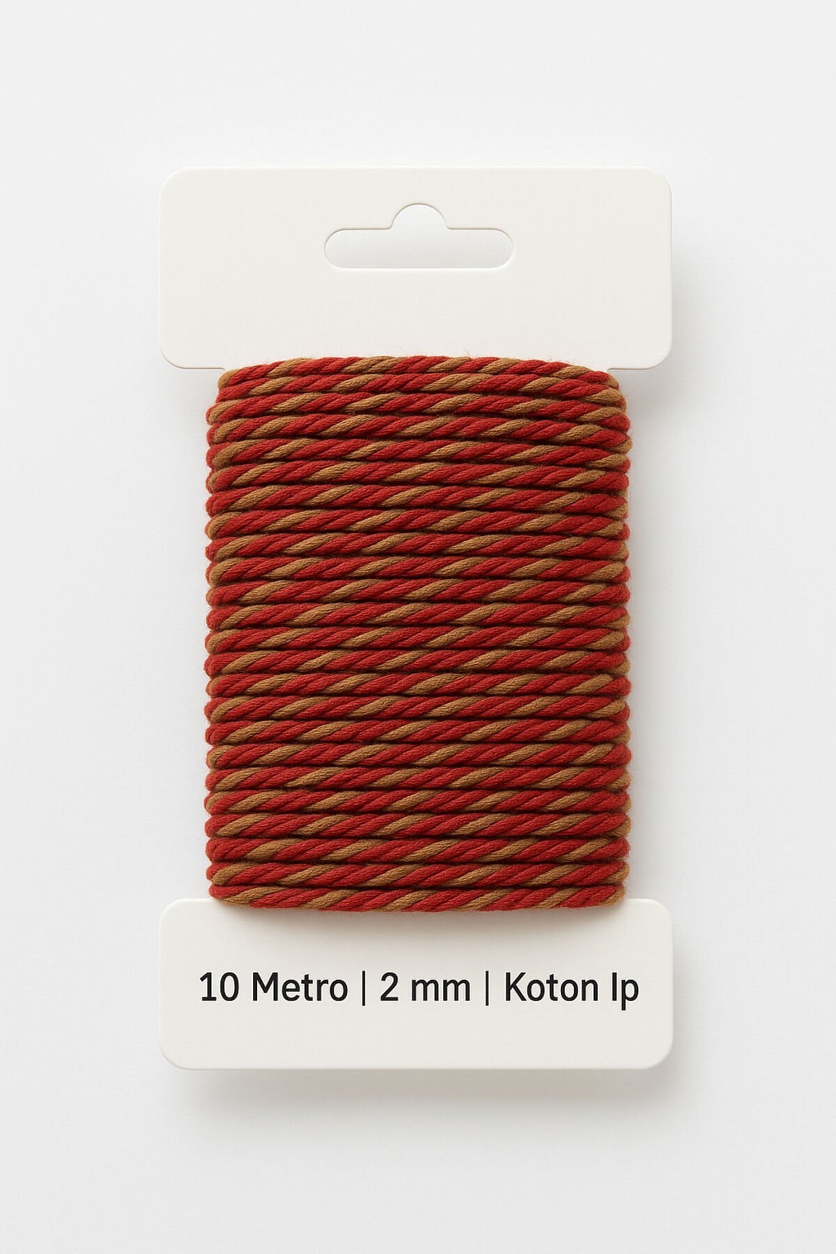 Kırmızı Kraft Koton Paketleme İpi 10 Metre Koton Paket İpi 10m
