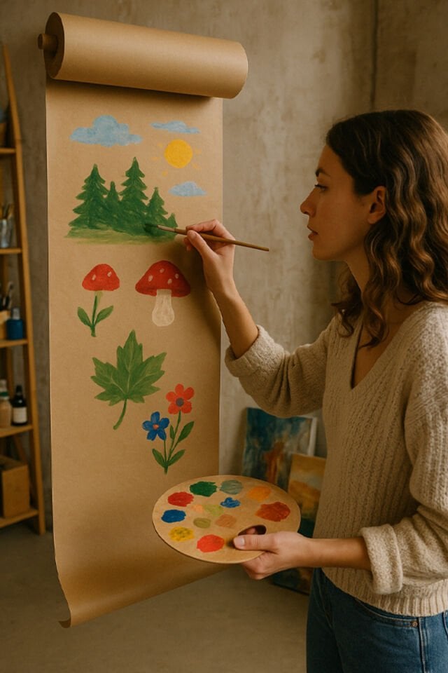 50 cm x 10 m Rulo Kraft Kağıt - Hediye Paketi, Çiçek Sarımı, Ambalaj, Kargo Paketleme, El İşi