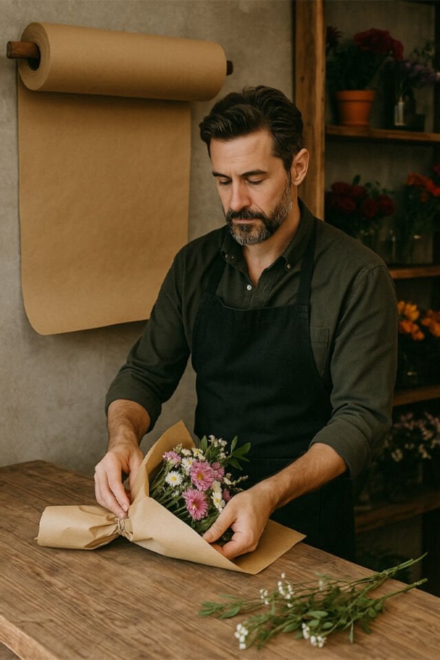 50 cm x 50 m Rulo Kraft Kağıt - Hediye Paketi, Çiçek Sarımı, Ambalaj, Kargo Paketleme, El İşi