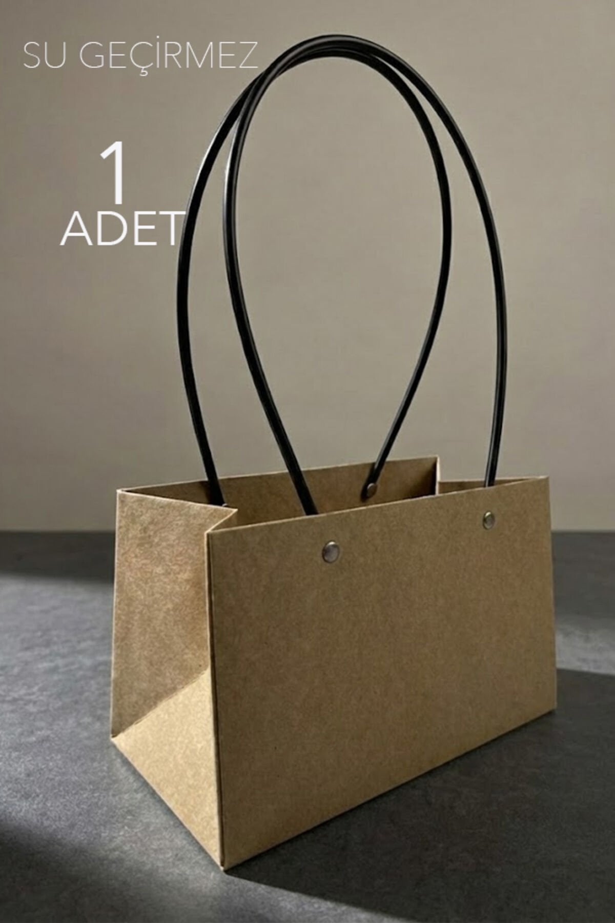 Dekoratif Kraft Çiçek Taşıma Torbası 1 Adet 21x11cm YATAY | Su Geçirmez Model