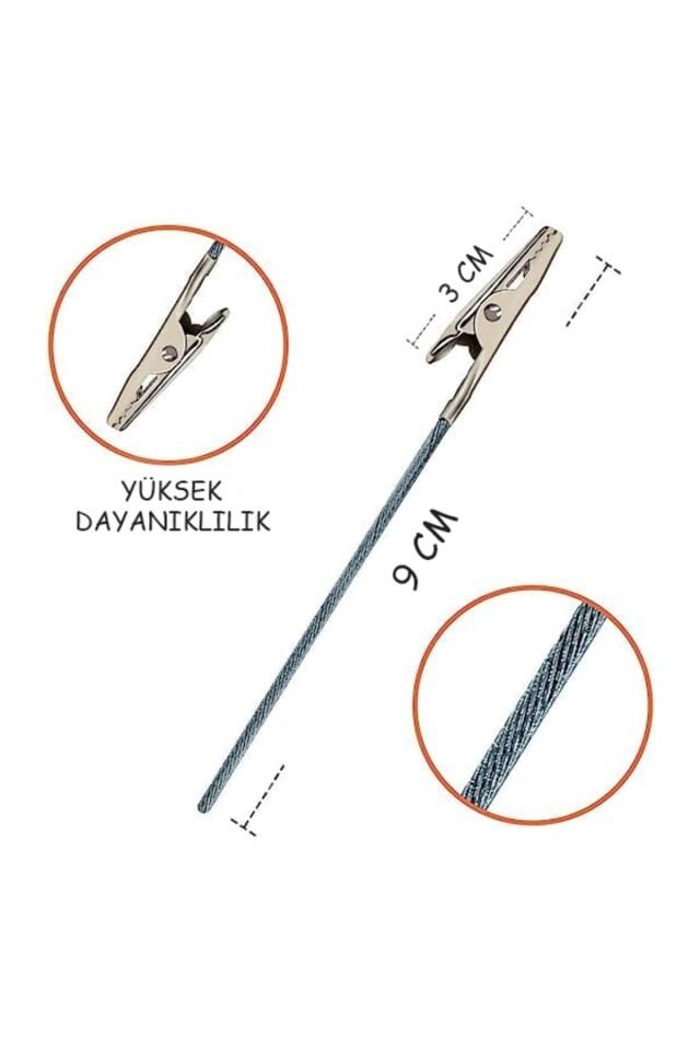 Timsah Ağzı 24 Adet Tutacak Klips Not Tutucu Metal Kağıt Tutucu