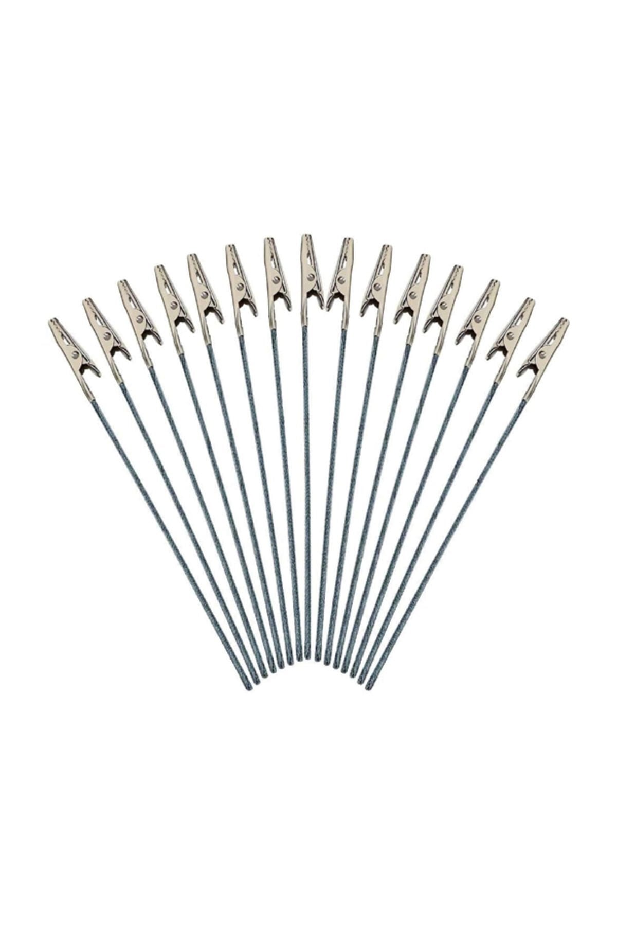 Timsah Ağzı 24 Adet Tutacak Klips Not Tutucu Metal Kağıt Tutucu