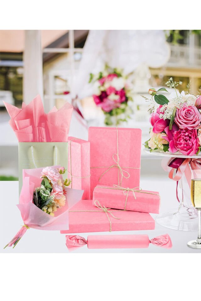 20x30 Pembe Pelur Kağıdı 100 Adet Milaj Kağıdı İnce Pelur Kağıt A4 100'lü