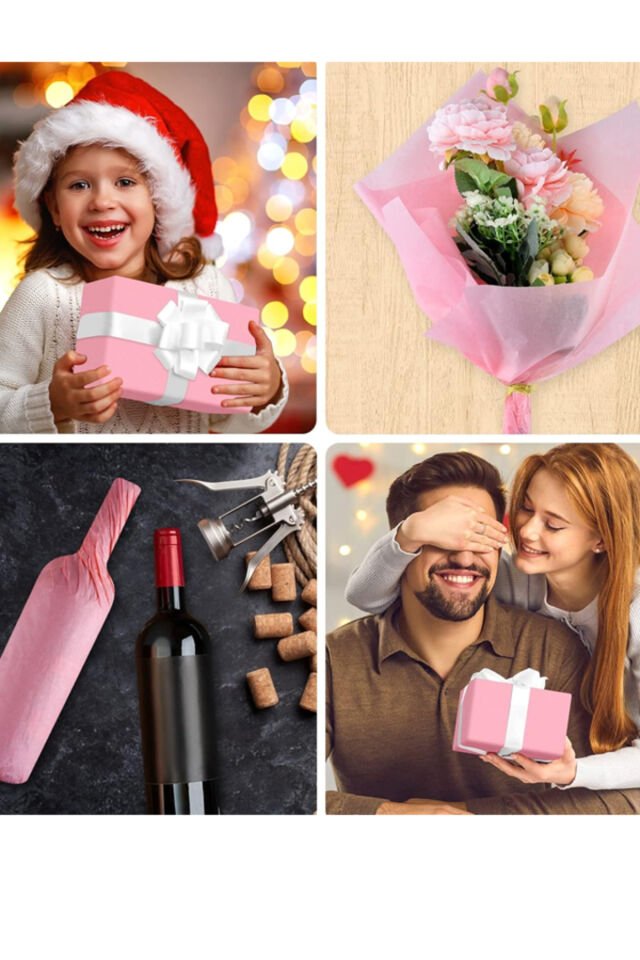 20x30 Pembe Pelur Kağıdı 100 Adet Milaj Kağıdı İnce Pelur Kağıt A4 100'lü