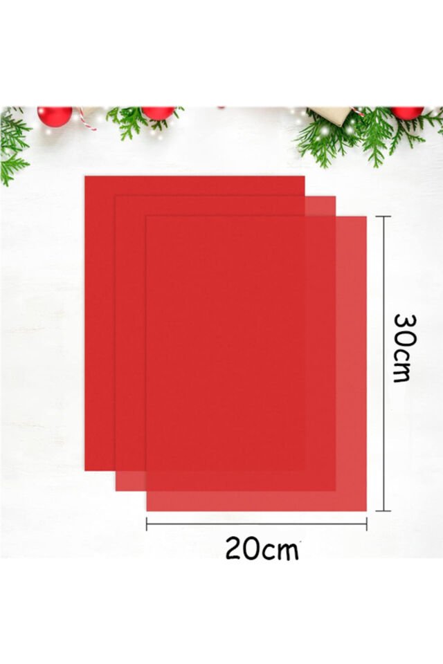 20x30 Kırmızı Pelur Kağıdı 100 Adet Milaj Kağıdı İnce Pelur Kağıt A4 100'lü
