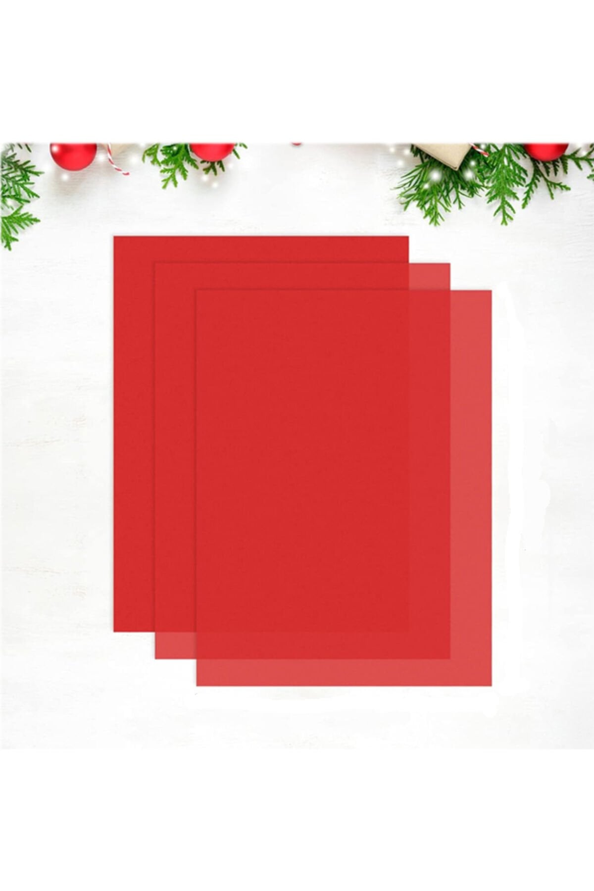 20x30 Kırmızı Pelur Kağıdı 100 Adet Milaj Kağıdı İnce Pelur Kağıt A4 100'lü