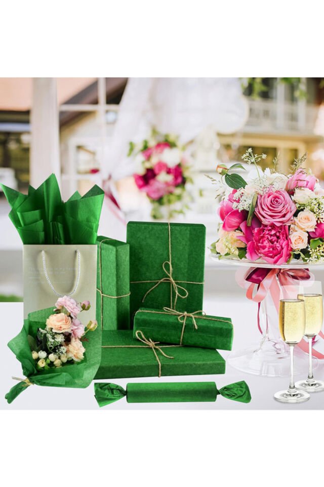 20x30 Yeşil Pelur Kağıdı 100 Adet Milaj Kağıdı İnce Pelur Kağıt A4 100'lü