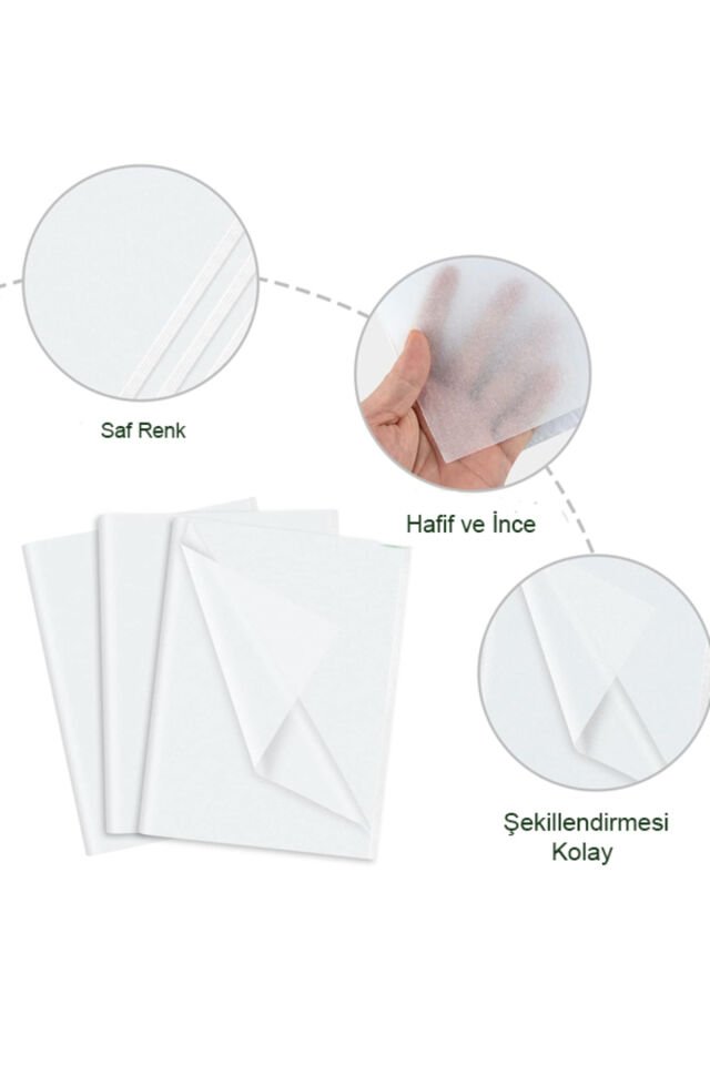 20x30 Beyaz Pelur Kağıdı 100 Adet Milaj Kağıdı İnce Pelur Kağıt A4 100'lü