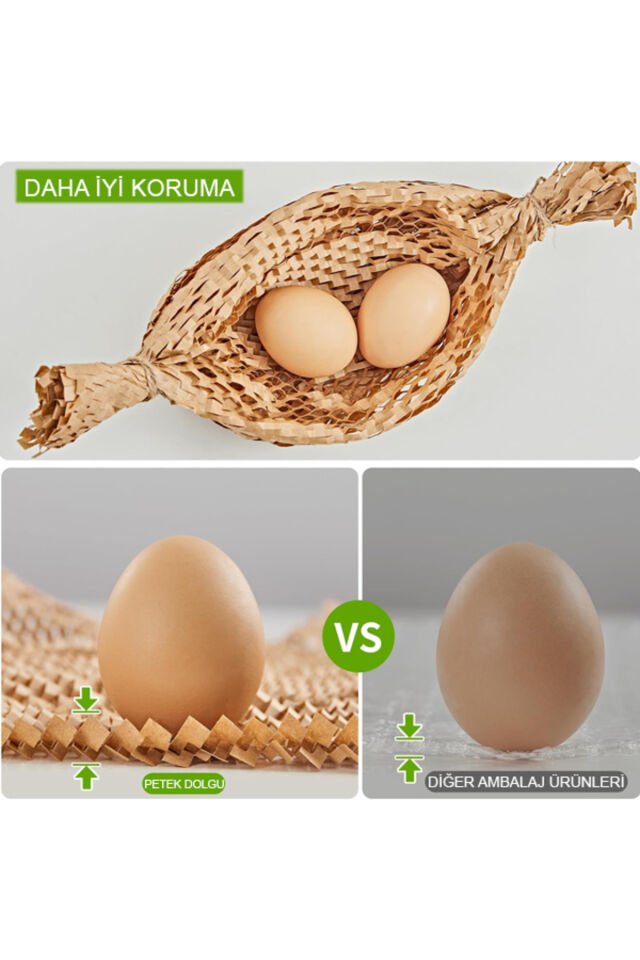 38 cm x 5 Metre Petek Dolgu Ambalaj Kağıdı Paketleme Kağıdı Tabak Bardak Ambalajı Kraft Kağıt