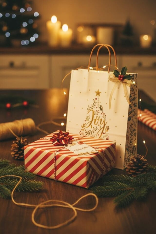 Yılbaşı Hediye Paketleme Seti 2'li Paket - Hediye Kağıdı, Yeni Yıl Paketleme – Vege 2’li Bant HEDİYE