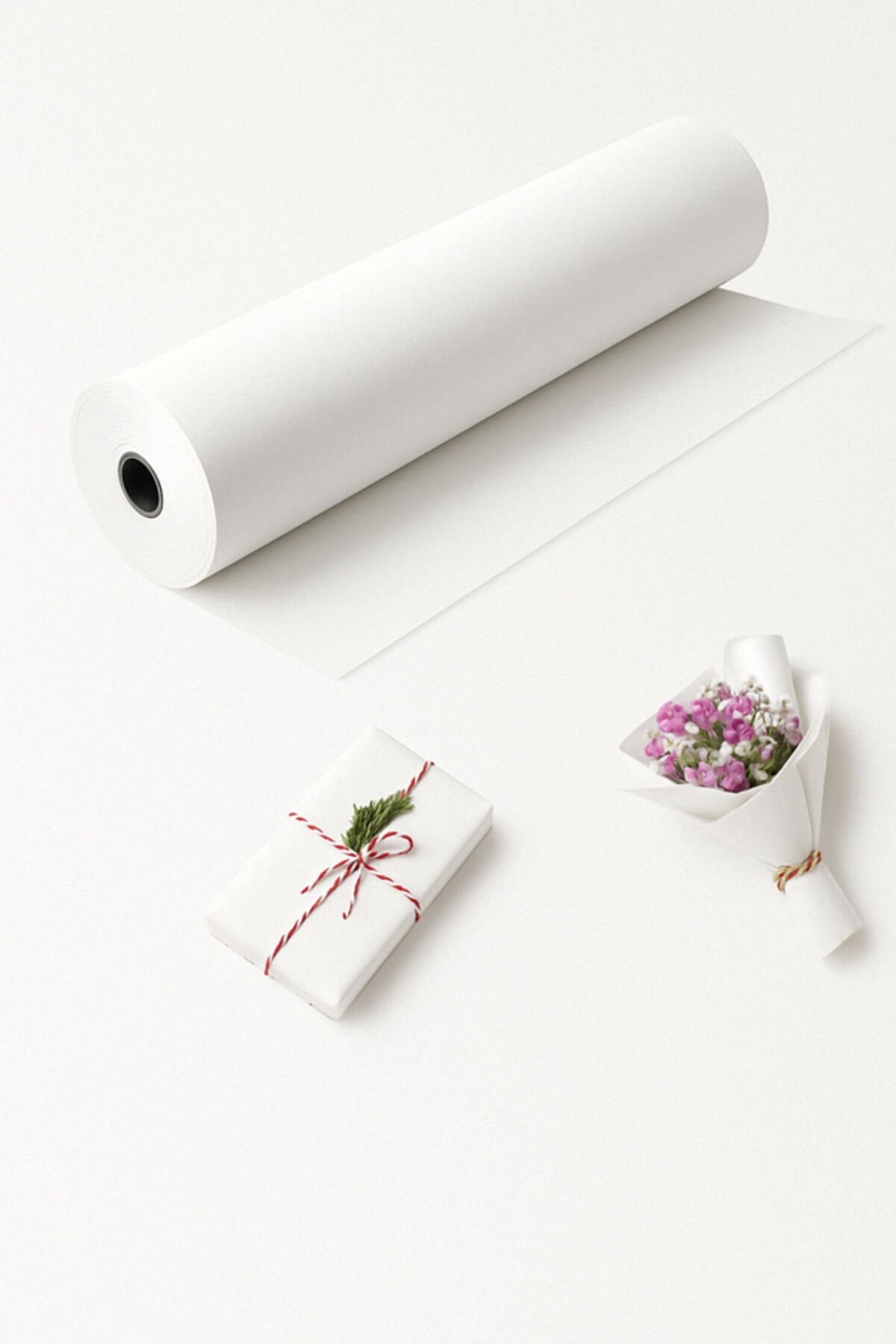 BEYAZ RULO HEDİYE KAĞIDI 70cm x 50metre Çeyiz Kağıdı Rulo Resim Kağıdı