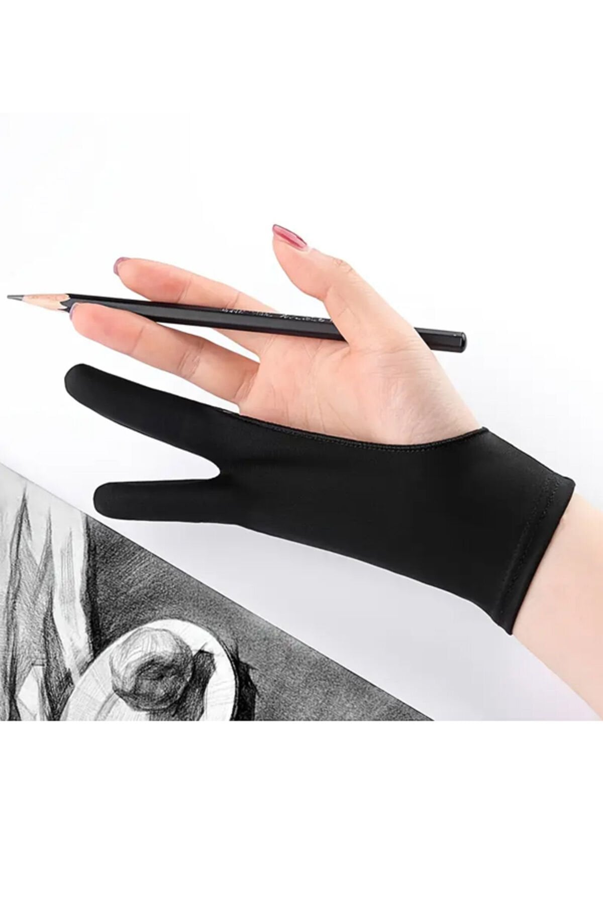 Sanatçı Çizim Eldiveni S Beden Dokunmatik Ekran, Tablet, Çizim Sanatçı Eldiveni