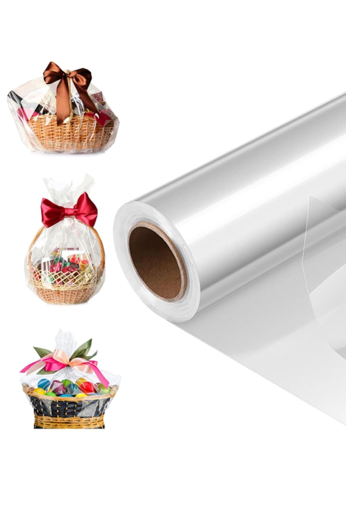 Rulo Jelatin 30 Mikron Kalınlık 70cmX50metre Opp Jelatin Bobin %100 Şeffaf Jelatin