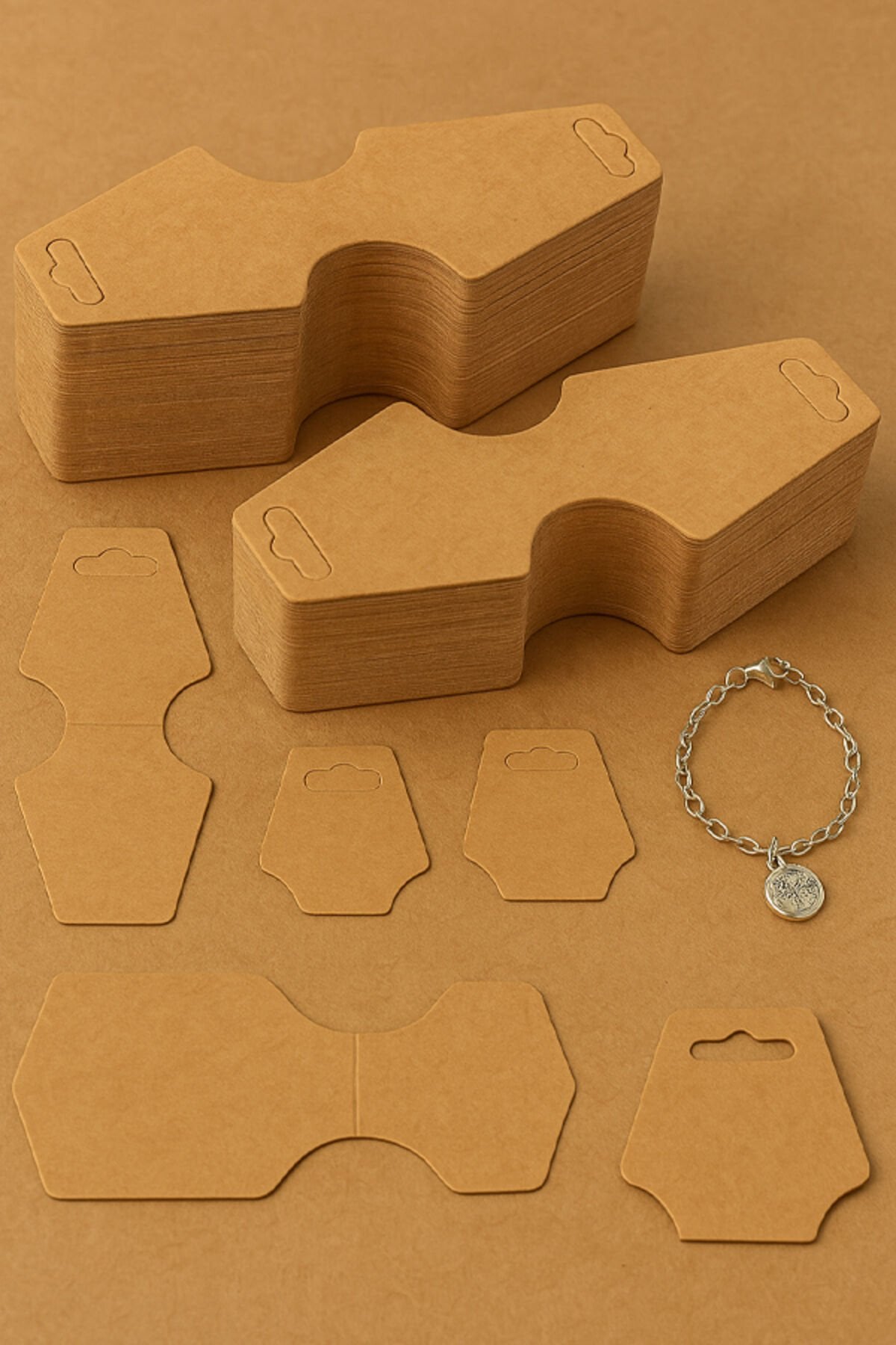 Takı Kartı ve Bileklik Kartı 100 ad. Takı Asma Kartı 9x4cm Necklace Display Cards