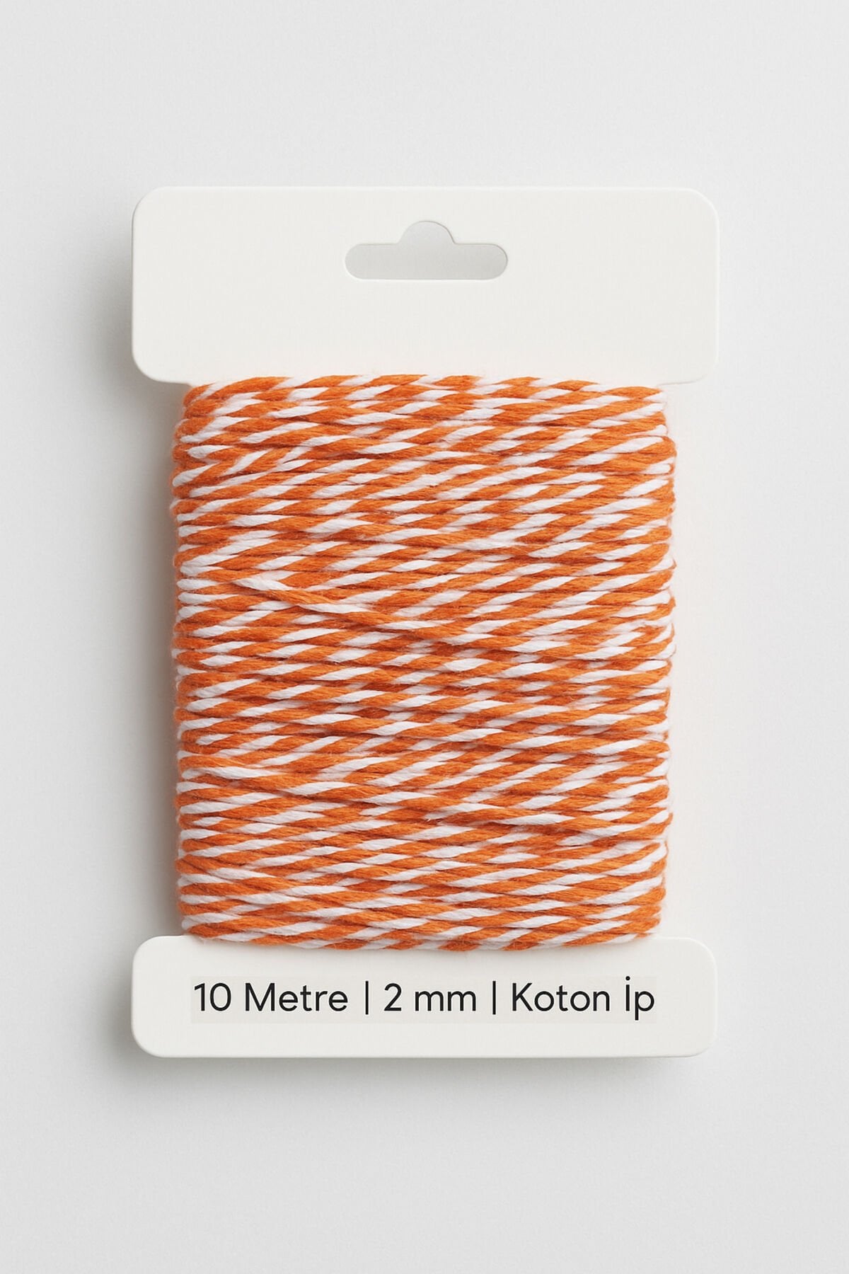 Turuncu Beyaz Koton Paketleme İpi 10 Metre Koton Paket İpi 10m
