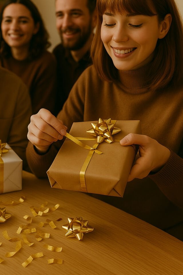 Altın Yapışkanlı Rafya 100 ADET Fiyonk Rafya Yıldız Kendinden Yapışkanlı Yıldız