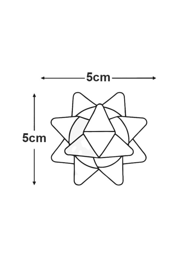 Altın Yapışkanlı Rafya 100 ADET Fiyonk Rafya Yıldız Kendinden Yapışkanlı Yıldız