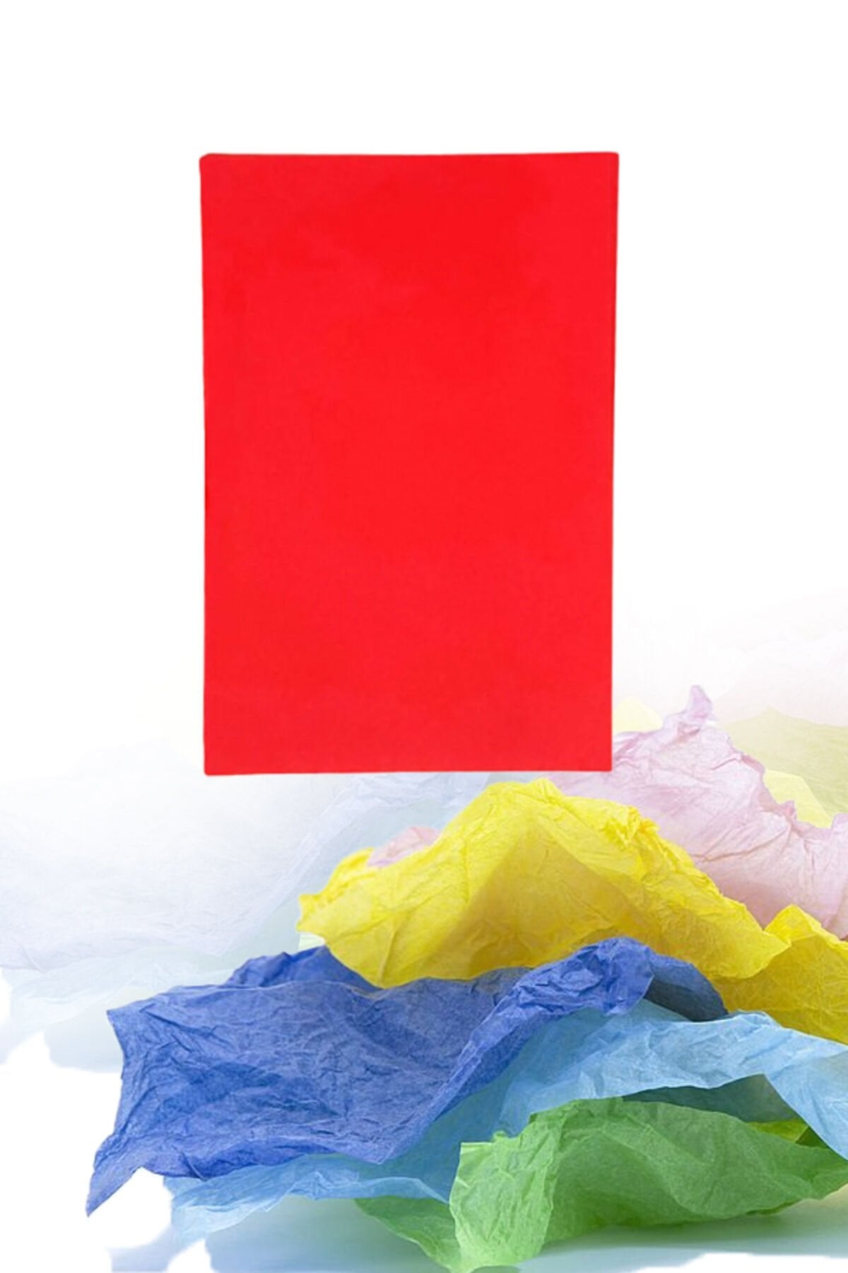 A4 Pelur Kağıdı 100 Adet Pelur Kağıt Renkli 100'lü Pelur Kağıdı KIRMIZI Tissue Paper