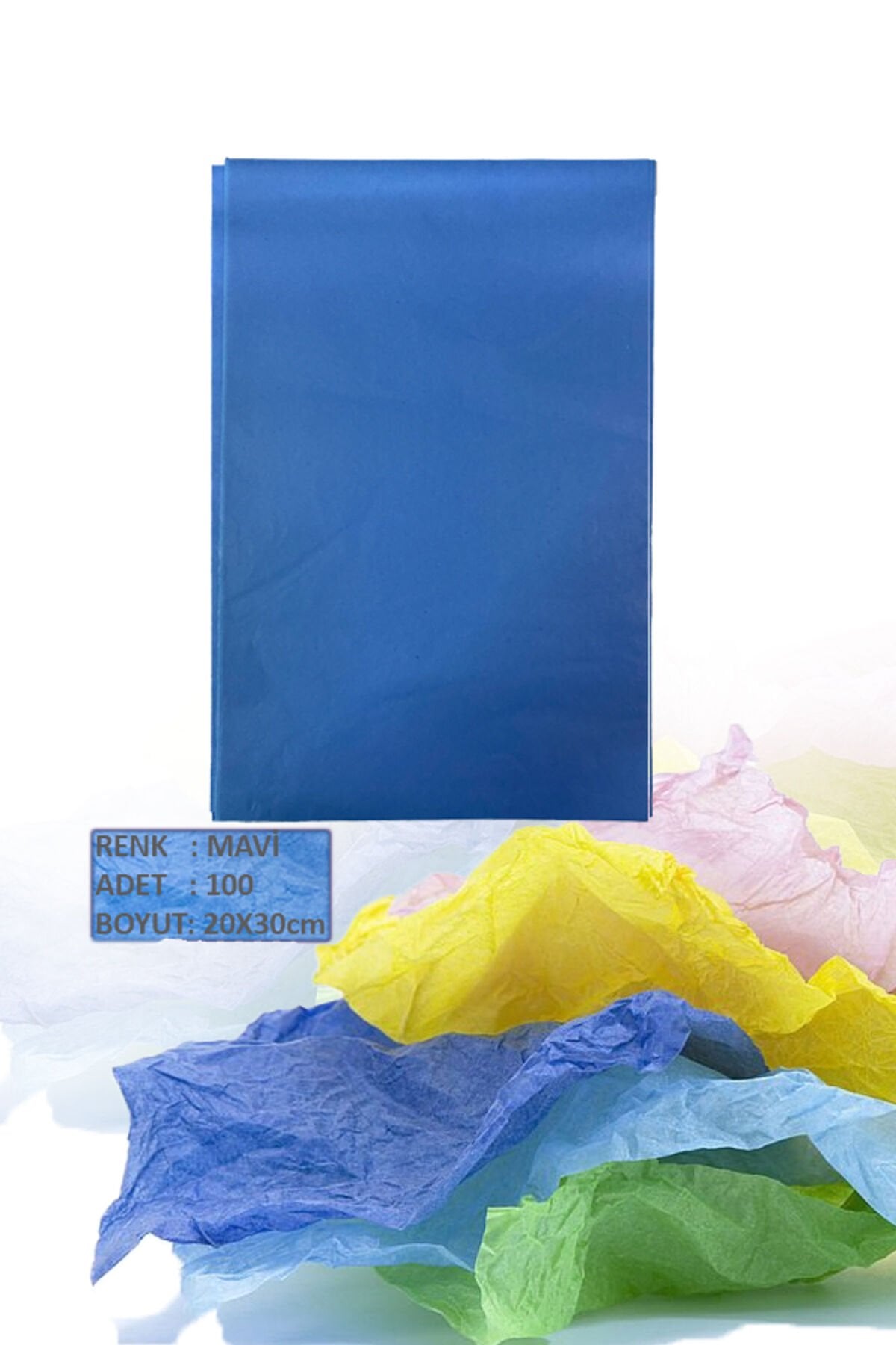 A4 Pelur Kağıdı 100 Adet Pelur Kağıt Renkli 100'lü Pelur Kağıdı KIRMIZI Tissue Paper