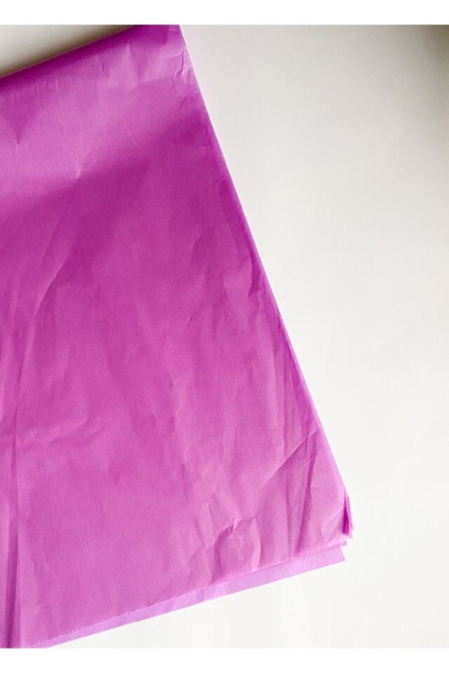 1. Kalite Pelur Kağıdı 50x70 Mor, 10 Adet, 10'lu Pelur Kağıt Canlı Renkler