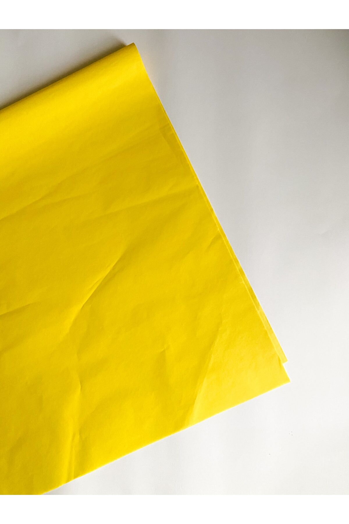 1. Kalite Pelur Kağıdı 50x70 Sarı, 10 Adet, 10'lu Pelur Kağıt Canlı Renkler