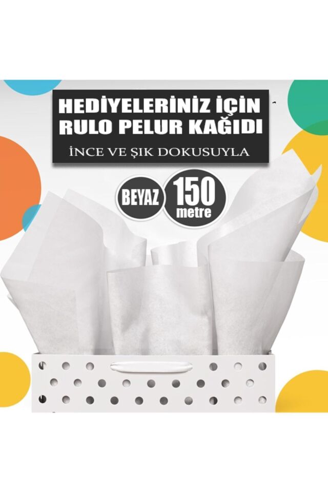 Rulo Pelur Kağıdı En:30cm Boy:150metre Rulo Paketleme Kağıdı İnce Paket Kağıdı