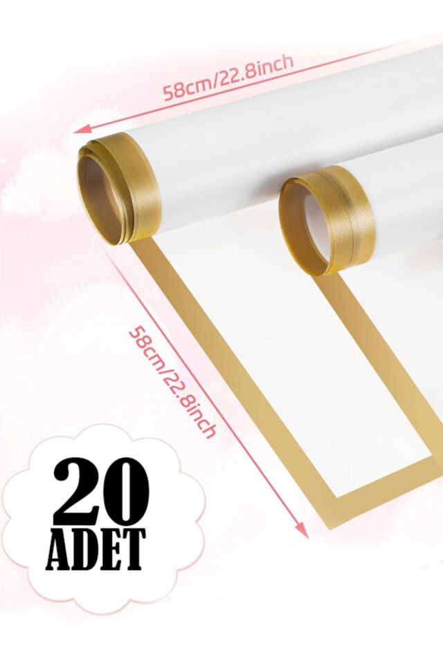 Çiçek Ambalaj Kağıdı Kenarlı Yapay Çiçek Kuru Çiçek Canlı Çiçek Buket Kağıdı Altınkenarlıbeyaz